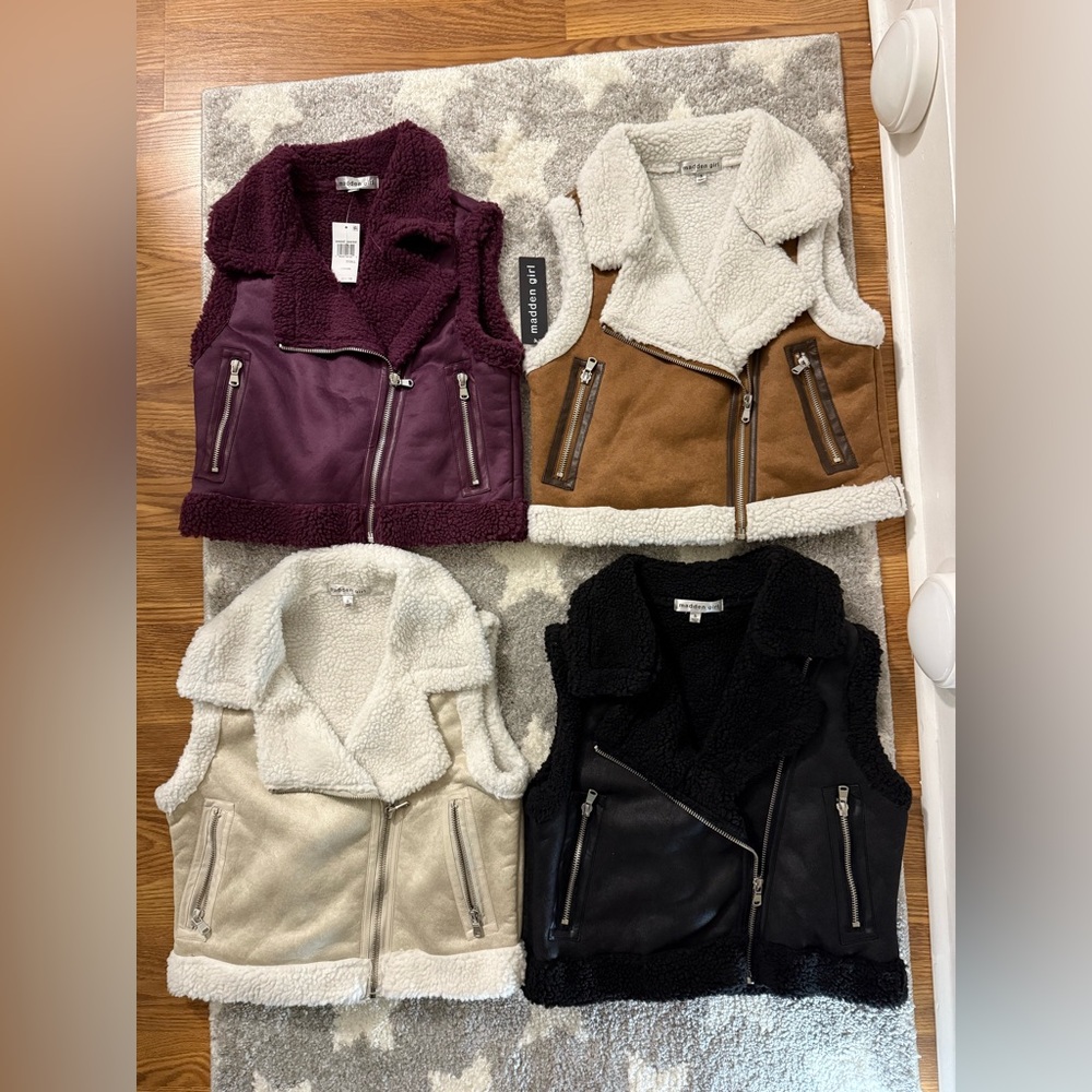 Faux Fur Shearling Women's Vests